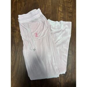 Y2K Juicy Couture Velour Pink Track Suit Pants XL